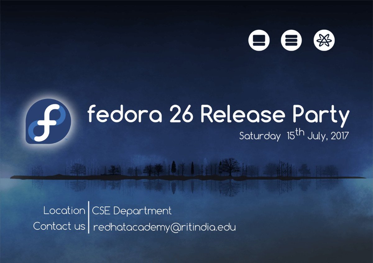 Fedora 26 party invitation