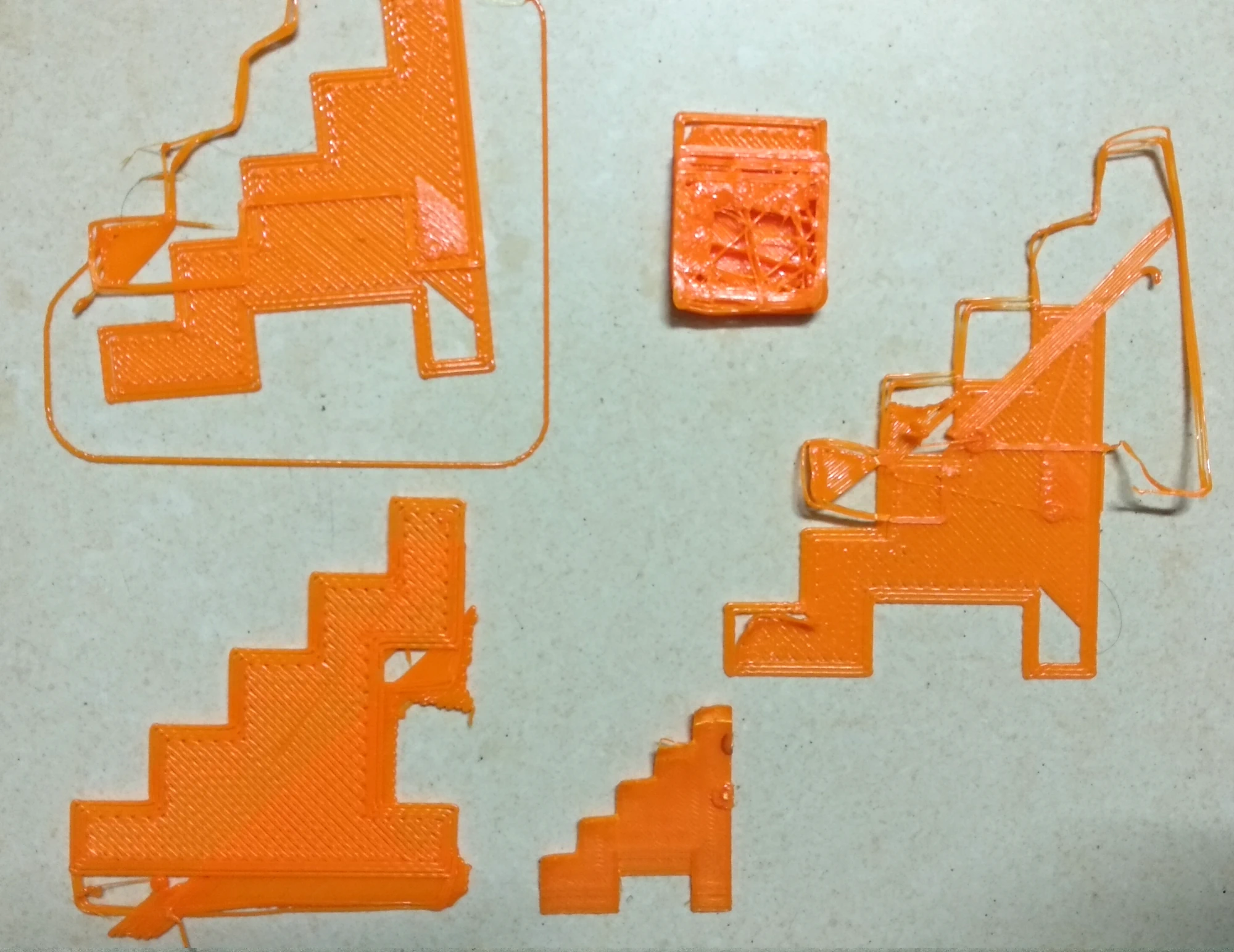 Multiple prints showing shifted layers